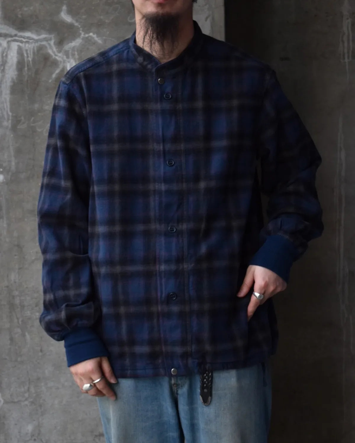 NONNATIVE / TROOPER SHIRT JACKET COTTON FLANNEL OMBRE CHECK (NN-SJ4702)
