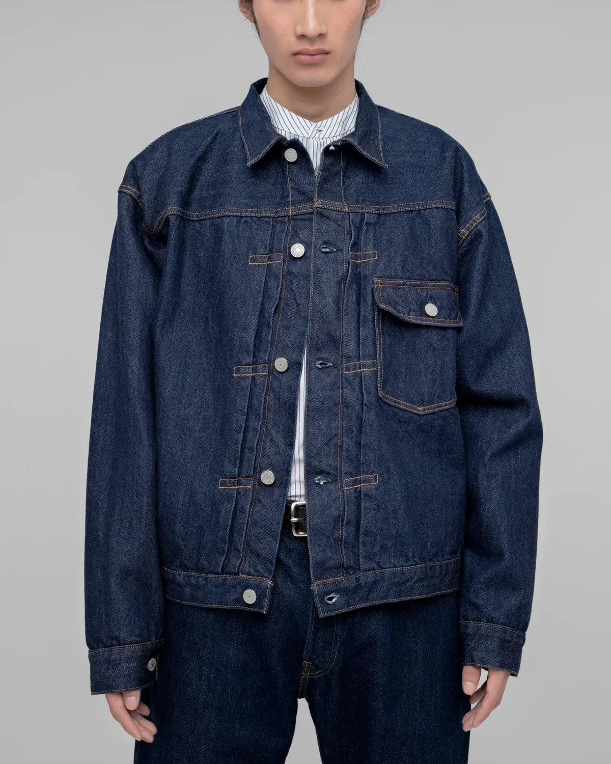 CIOTA / Single Pocket Denim Jacket (JKLM-301-NIMDBL-D)