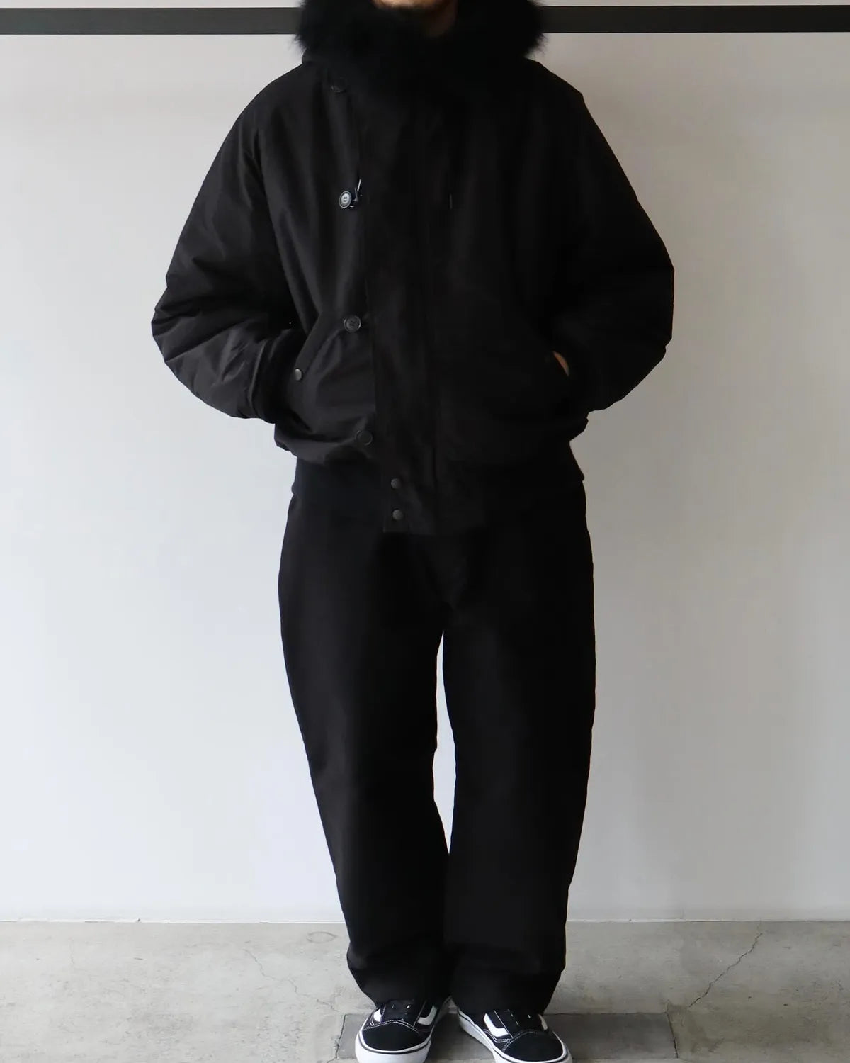 COMOLI / コットンシルク ミリタリーフーデッドジャケット (C03-01031)