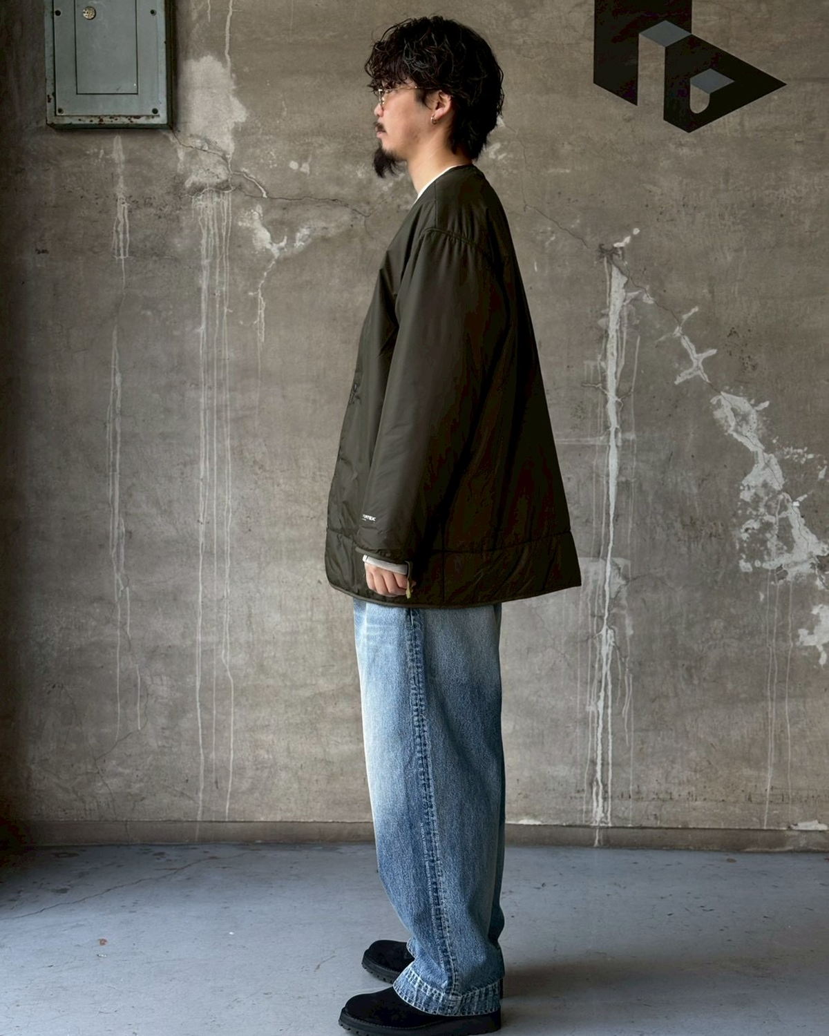 Graphpaper × N.HOOLYWOOD / Suvin Herringbone Fishtail Mods Coat (GM254-10060N)