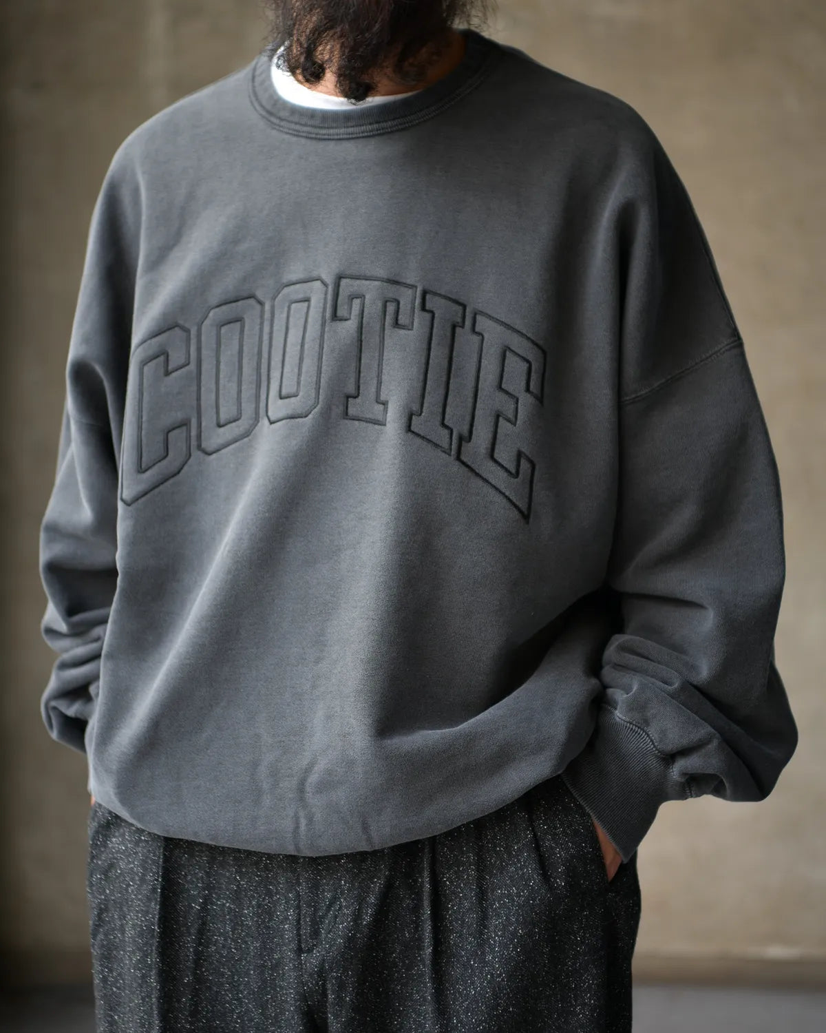 COOTIE PRODUCTIONS® / Chubby SwePigment Dyed Open End Yarn Sweat Crew (CTE-25A311)