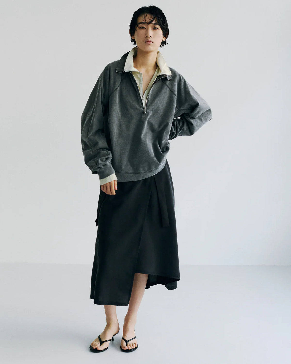 NTN / SILK NYLON HEXAGON CARGO SKIRT (N006-042140)