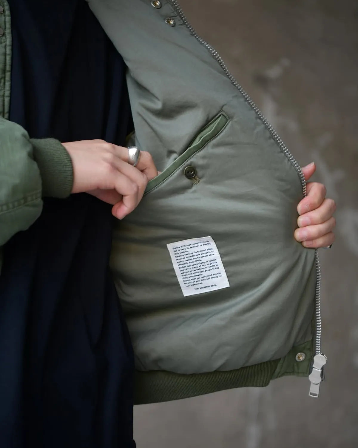 NONNATIVE / TROOPER PUFF BLOUSON COTTON BACKSATIN PIGMENT DYE WITH WINDSTOPPER® (NN-JU4702)