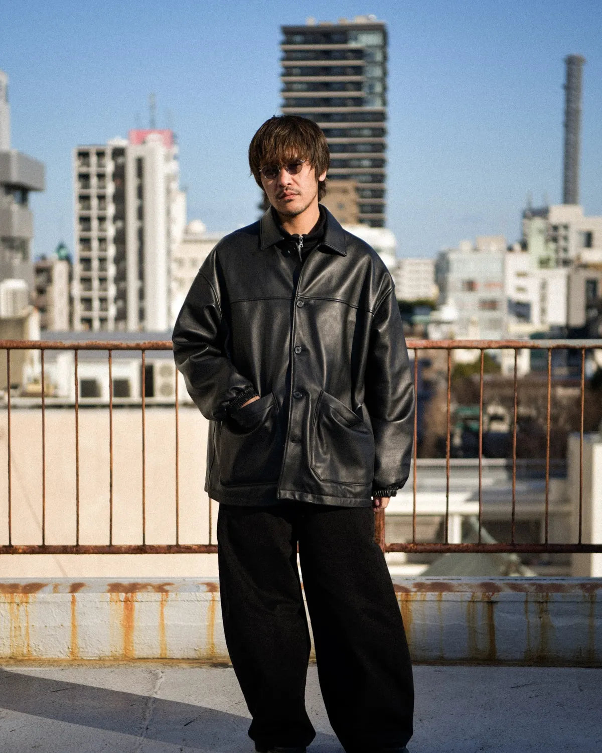 COOTIE PRODUCTIONS® (※ J.B. Voice EXCLUSIVE ) / Leather Car Coat (JB-CTE25A-201)