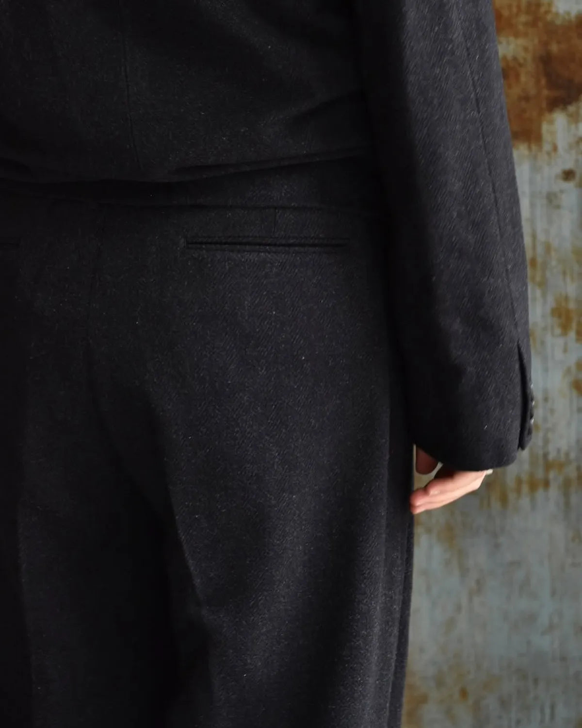 A.PRESSE / Silk Cashmere Tweed Wide Trousers (25AAP-04-02)