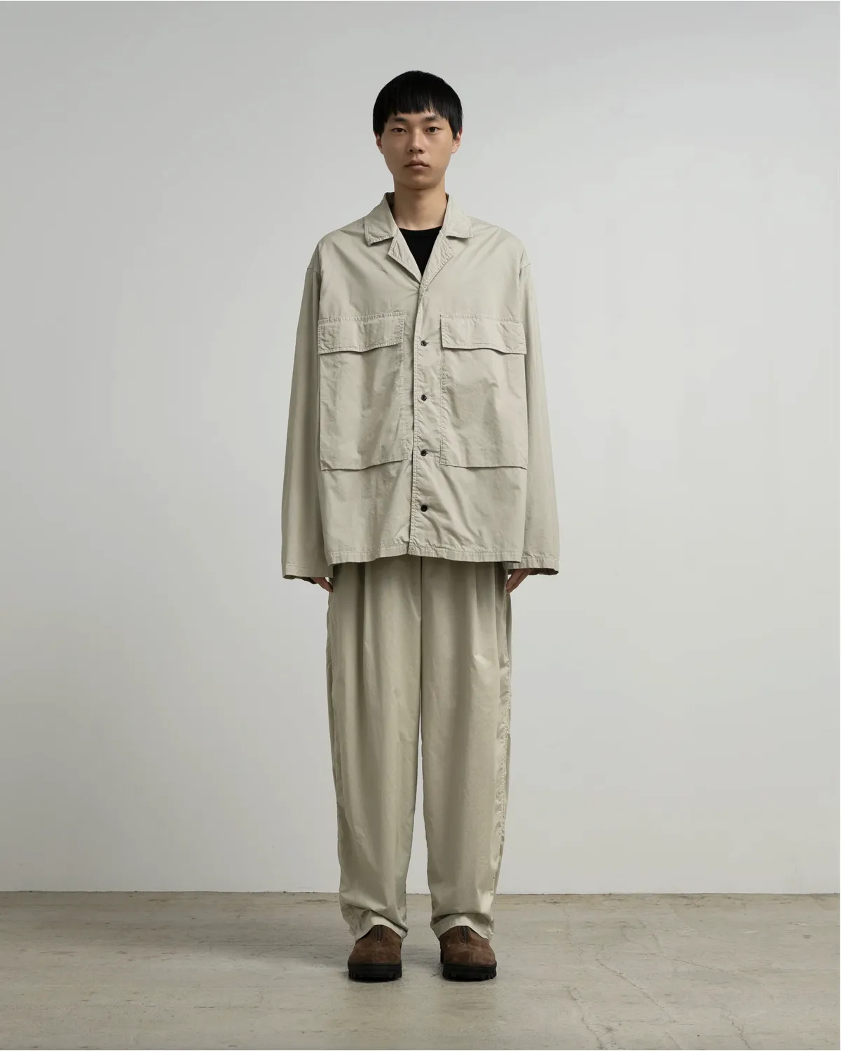 Graphpaper / Garment Dyed Typewriter Fatigue Shirt (GM263-50120C)
