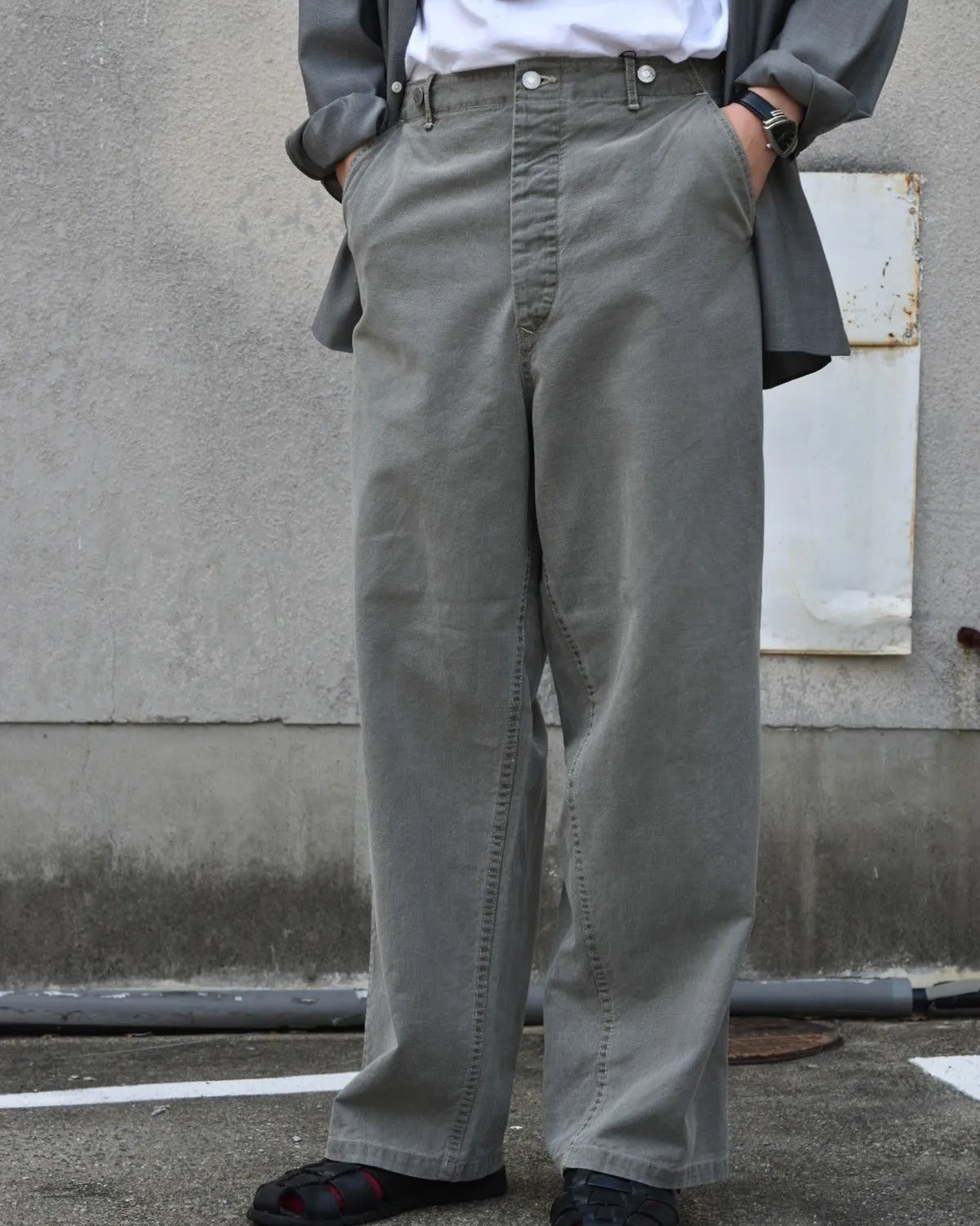 A.PRESSE / Vintage Cinch Buckle Euro Work Pants (25AAP-04-28)