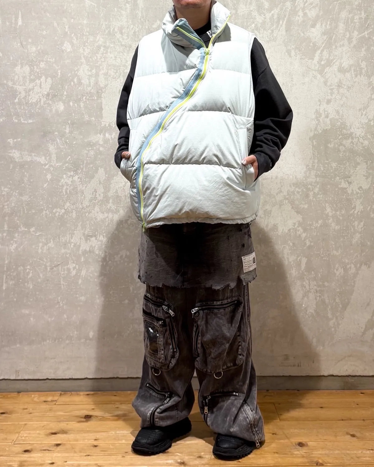 FACETASM / FLOWING DOWN VEST (JOO-VE-M01)