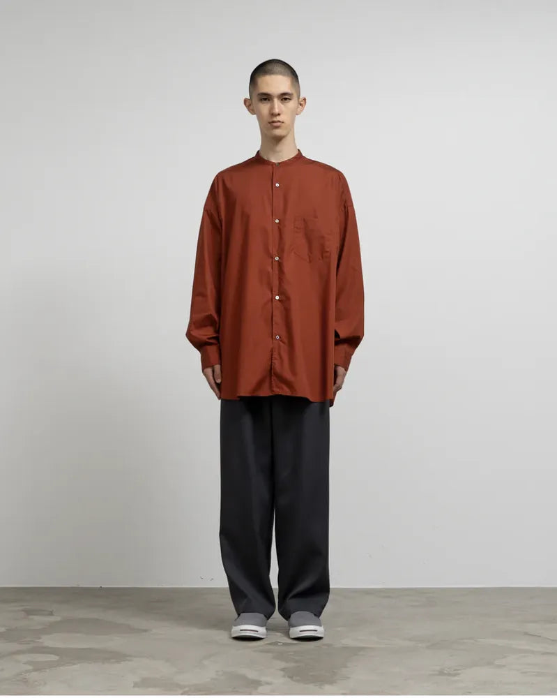 Graphpaper / Broad L/S Oversized Band Collar Shirt (GM243-50002C)