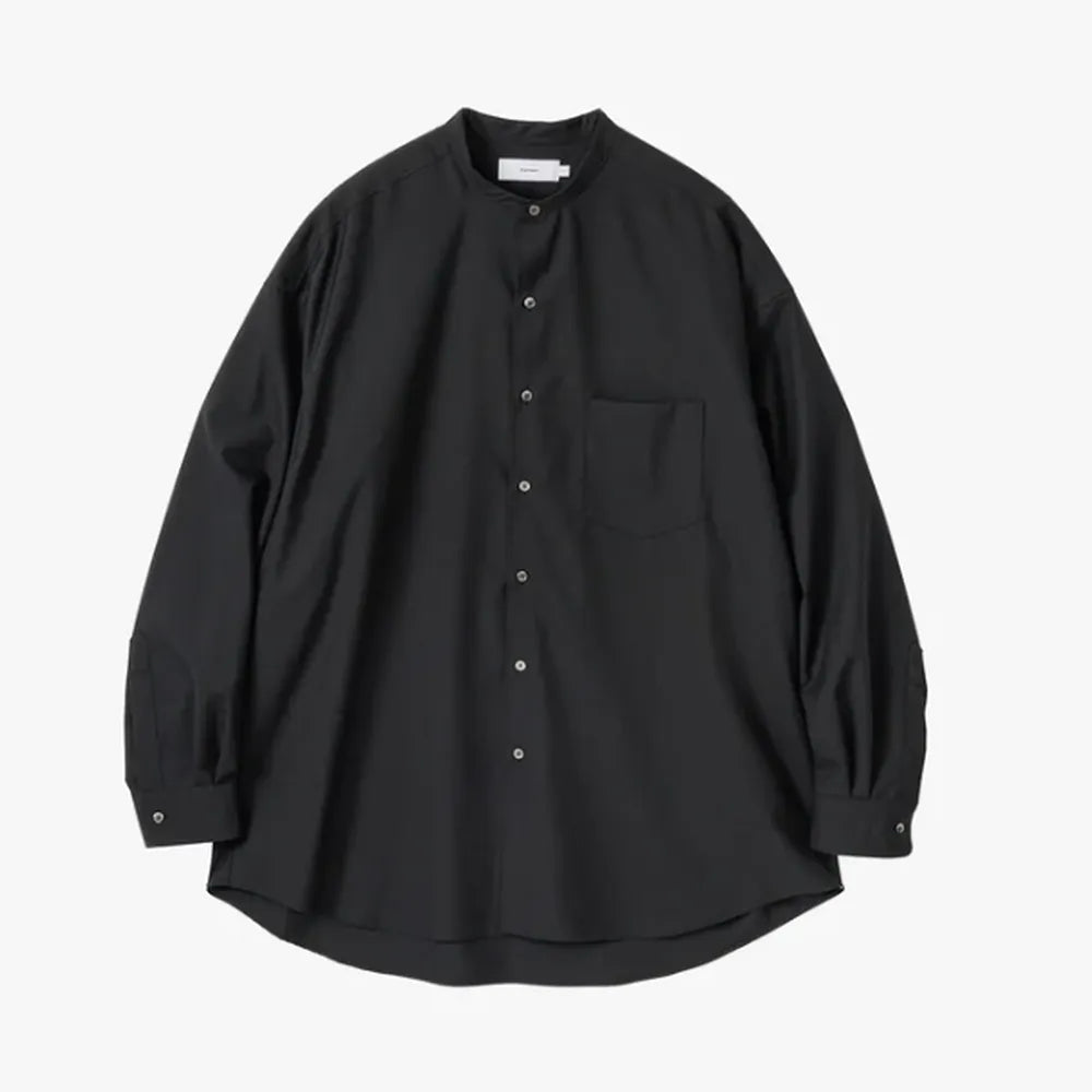 Graphpaper / Fine Wool Tropical Oversized Band Collar Shirt (GM243-50041)