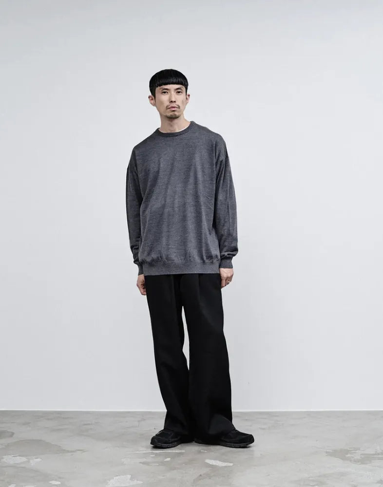 Graphpaper / Oxford Pique Jersey L/S Oversized BD Shirt 