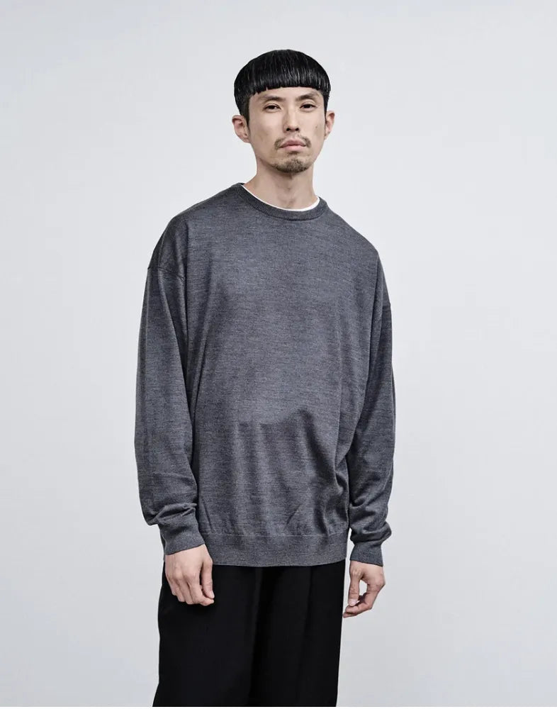 Graphpaper / Oxford Pique Jersey L/S Oversized BD Shirt 