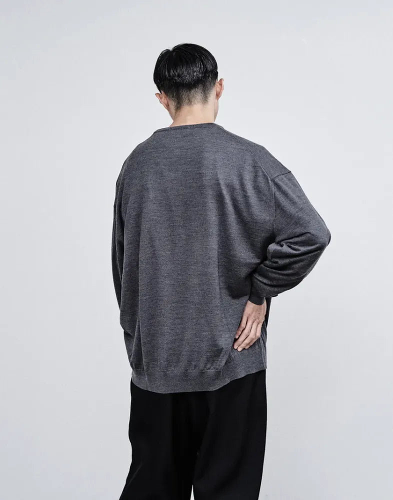 Graphpaper / High Gauge L/S Crew Neck Knit (GM243-80312B)