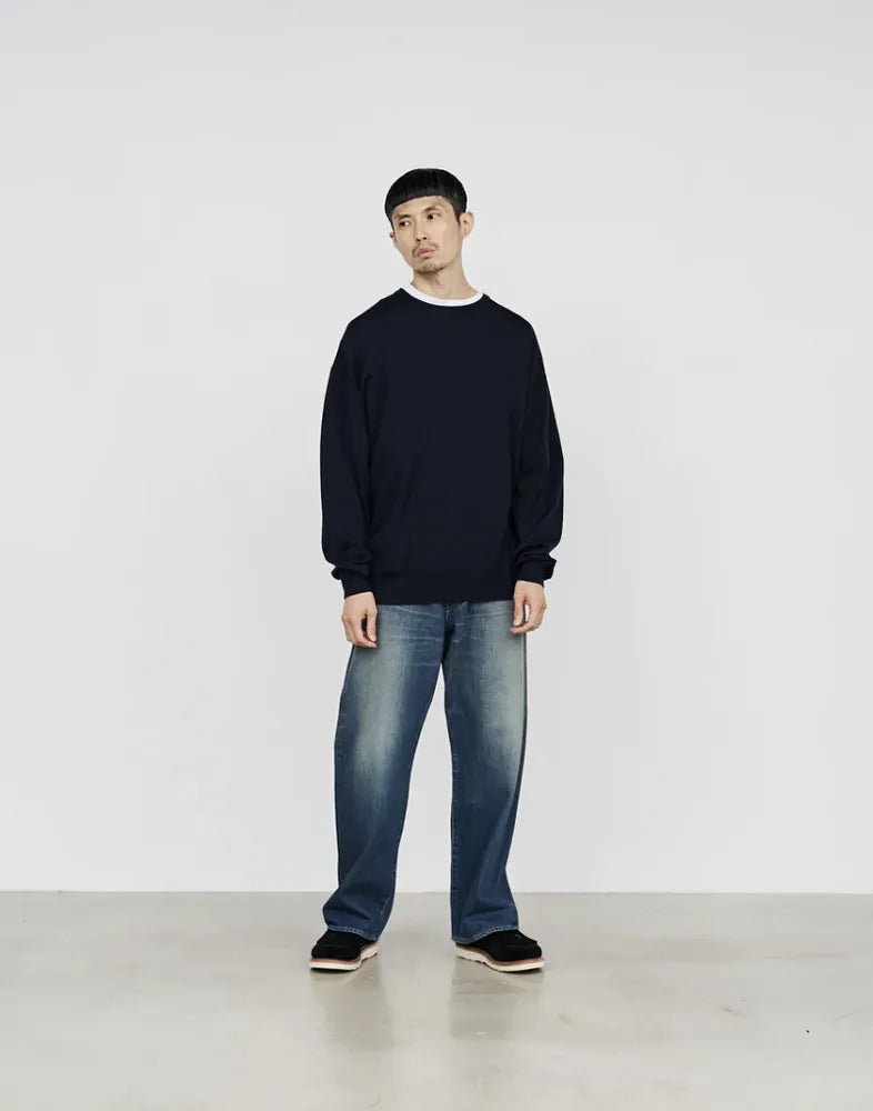 Graphpaper / Oxford Pique Jersey L/S Oversized BD Shirt 