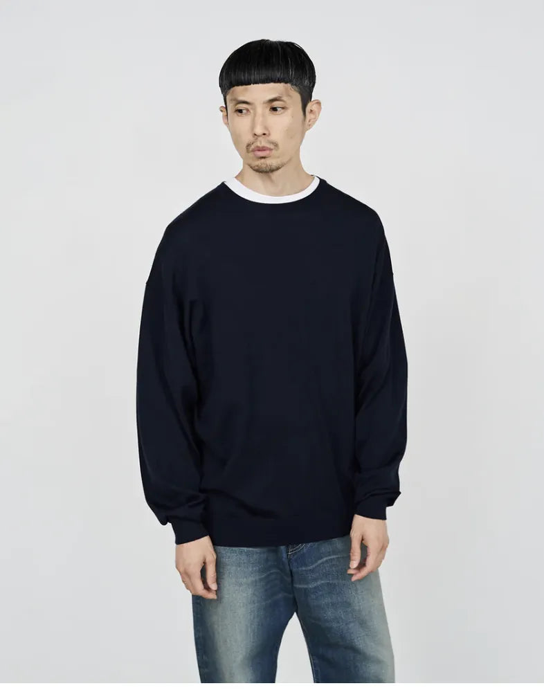 Graphpaper / High Gauge L/S Crew Neck Knit (GM243-80312B)