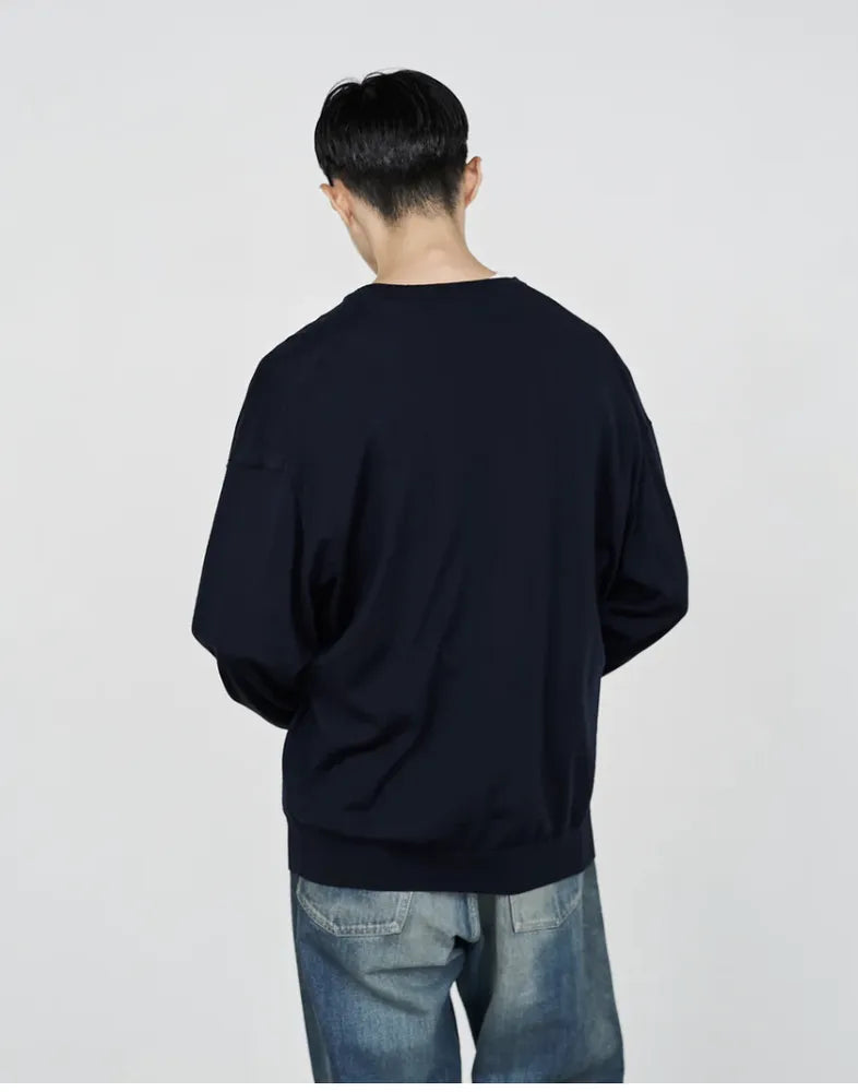 Graphpaper / High Gauge L/S Crew Neck Knit (GM243-80312B)