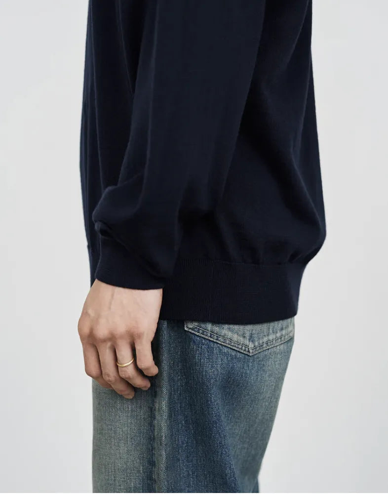 Graphpaper / High Gauge L/S Crew Neck Knit (GM243-80312B)