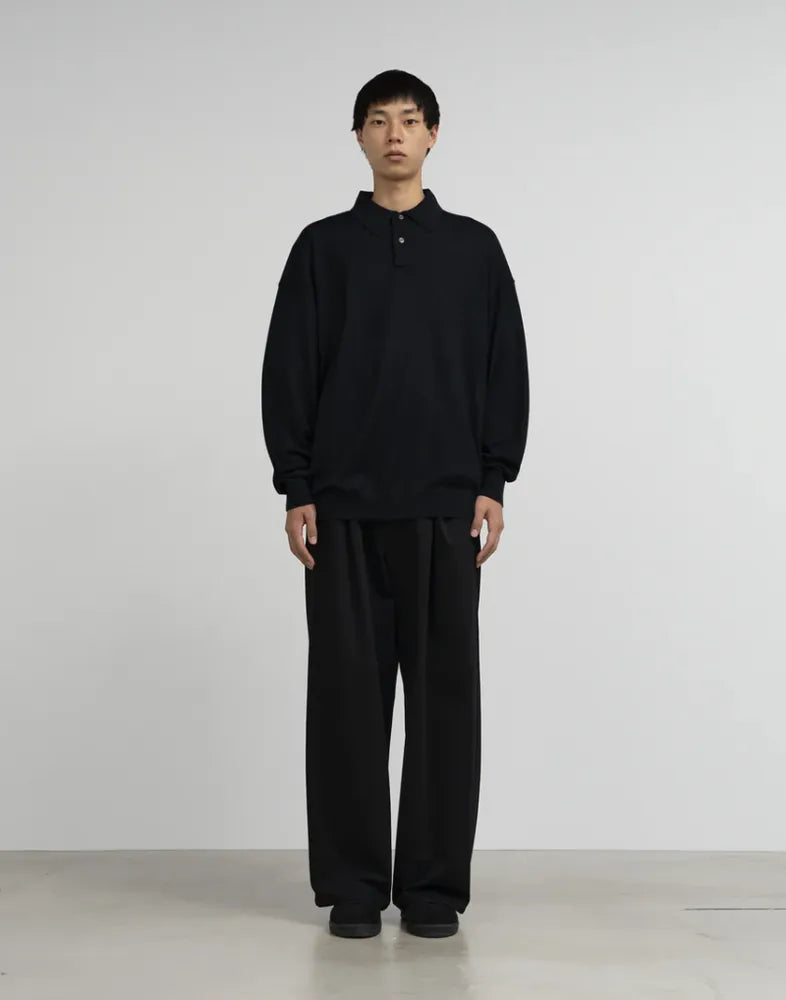 Graphpaper / High Gauge Knit Oversized L/S Polo (GM243-80315B)