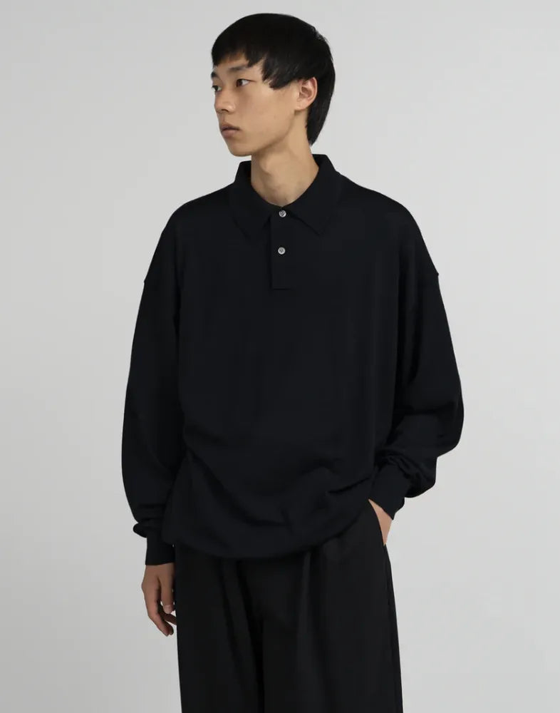 Graphpaper / Oxford Pique Jersey L/S Oversized BD Shirt 