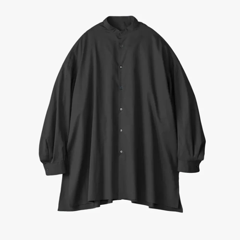 Graphpaper / Silicon Poplin Deep Slit Band Collar Shirt (GL243-50149)