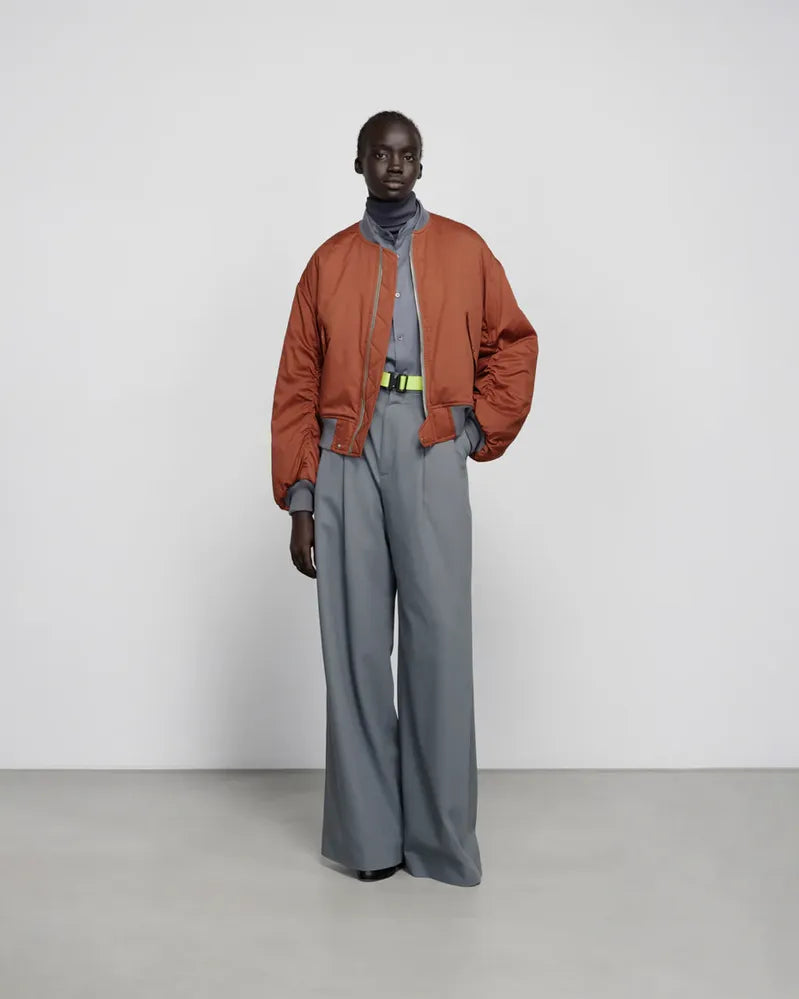 Graphpaper / Wool Nylon Gabardine Wide Trousers (GL243-40049)