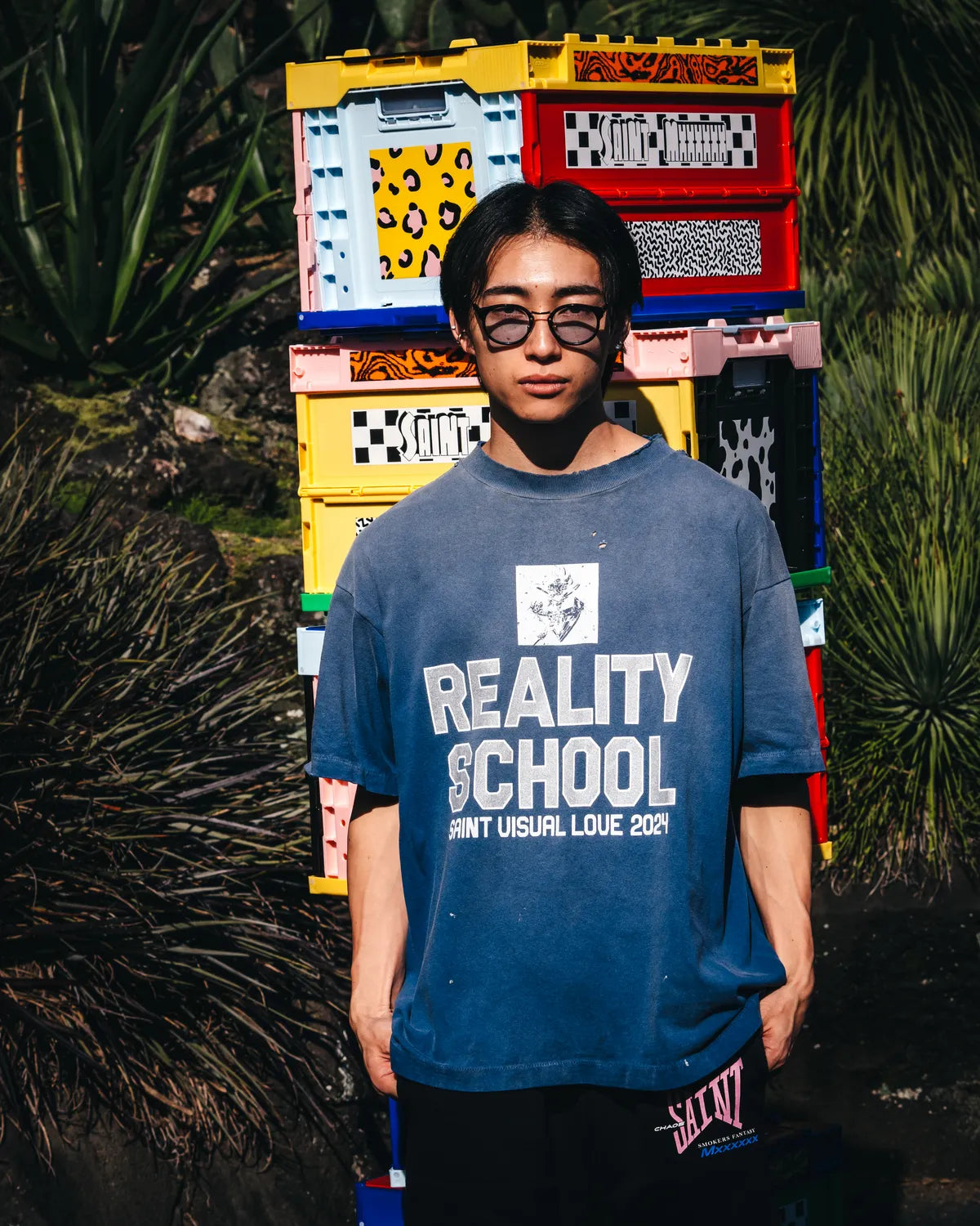 国内配送★SAINT Mxxxxxx★ REALITY SCHOOL Tシャツ SAINT M×××××× (セントマイケル) / SS TEE / REALITY SCHOOL
