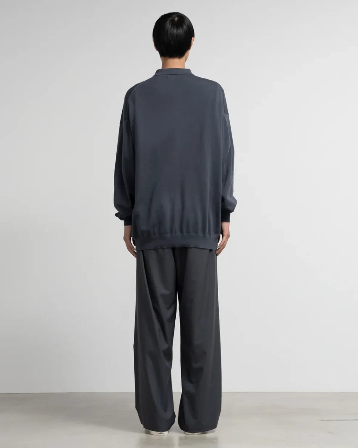 Graphpaper / Suvin High Gauge Knit Oversized L/S Polo (GU251-80009B)