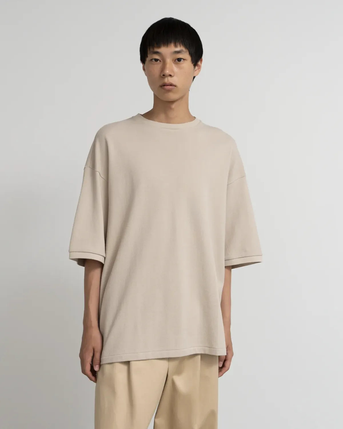Graphpaper コットン長袖カットソー イエロー size1 Graphpaper (グラフペーパー) / Cotton Pique Jersey Crew Neck
