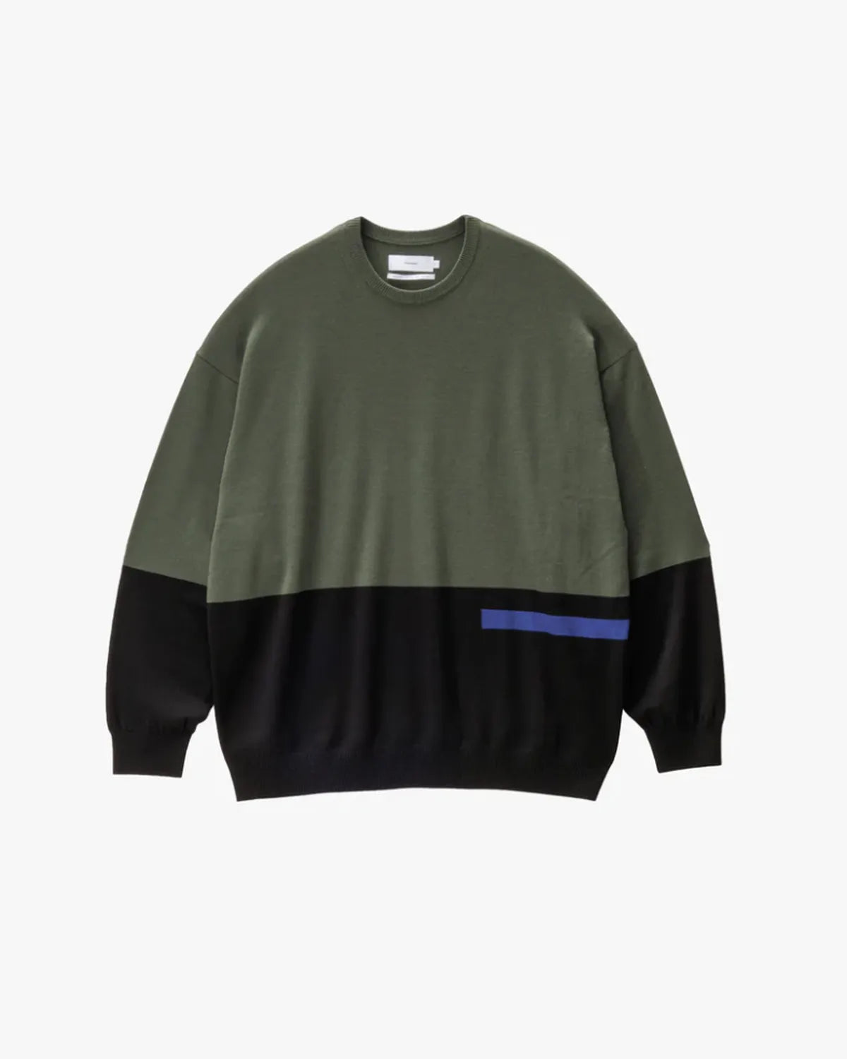 Graphpaper / High Gauge Intarsia L/S Oversized Crew Neck Knit (GM253-80484)