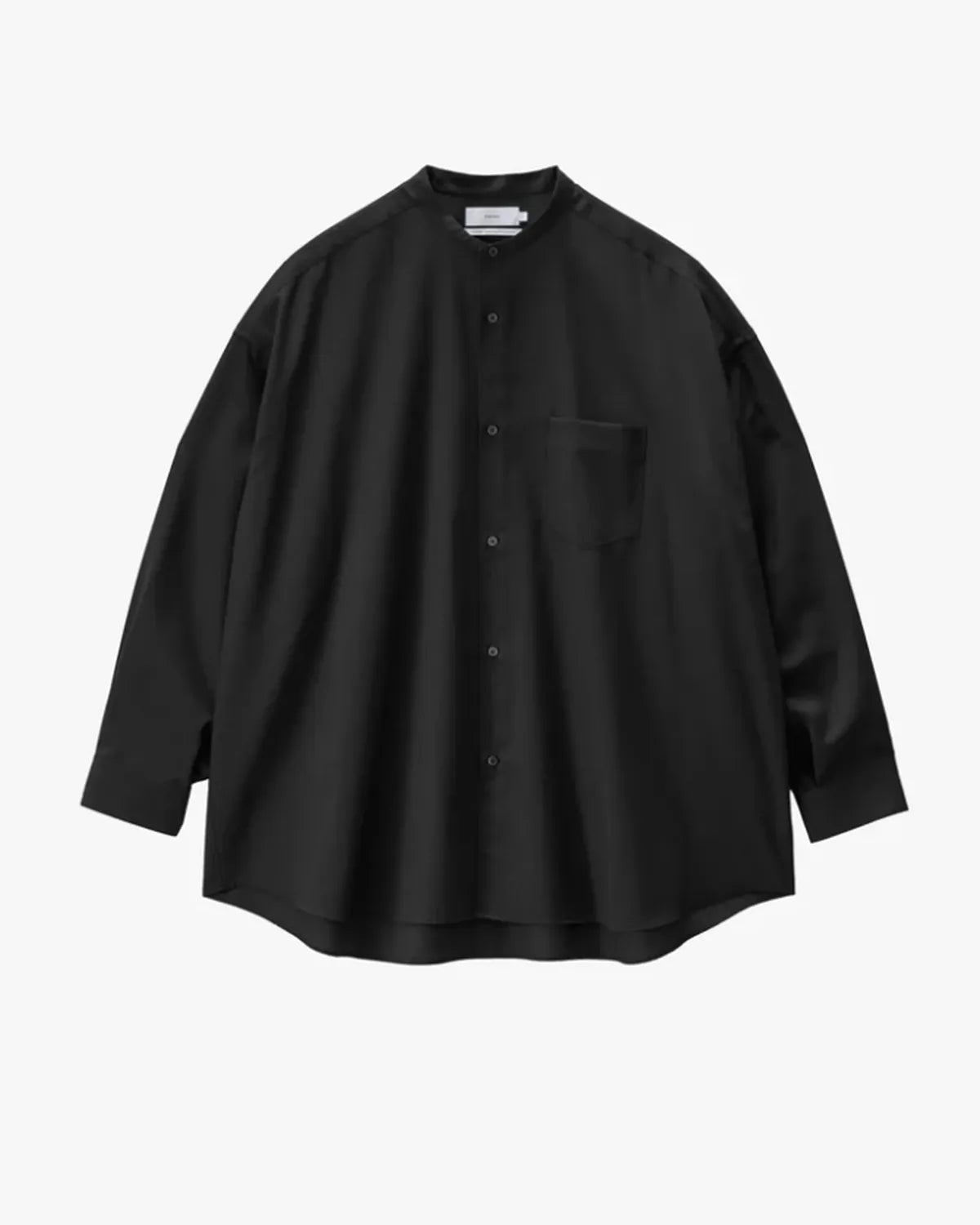 Graphpaper / Techno Wool Tropical Oversized Band Collar Shirt (GM253-50375)