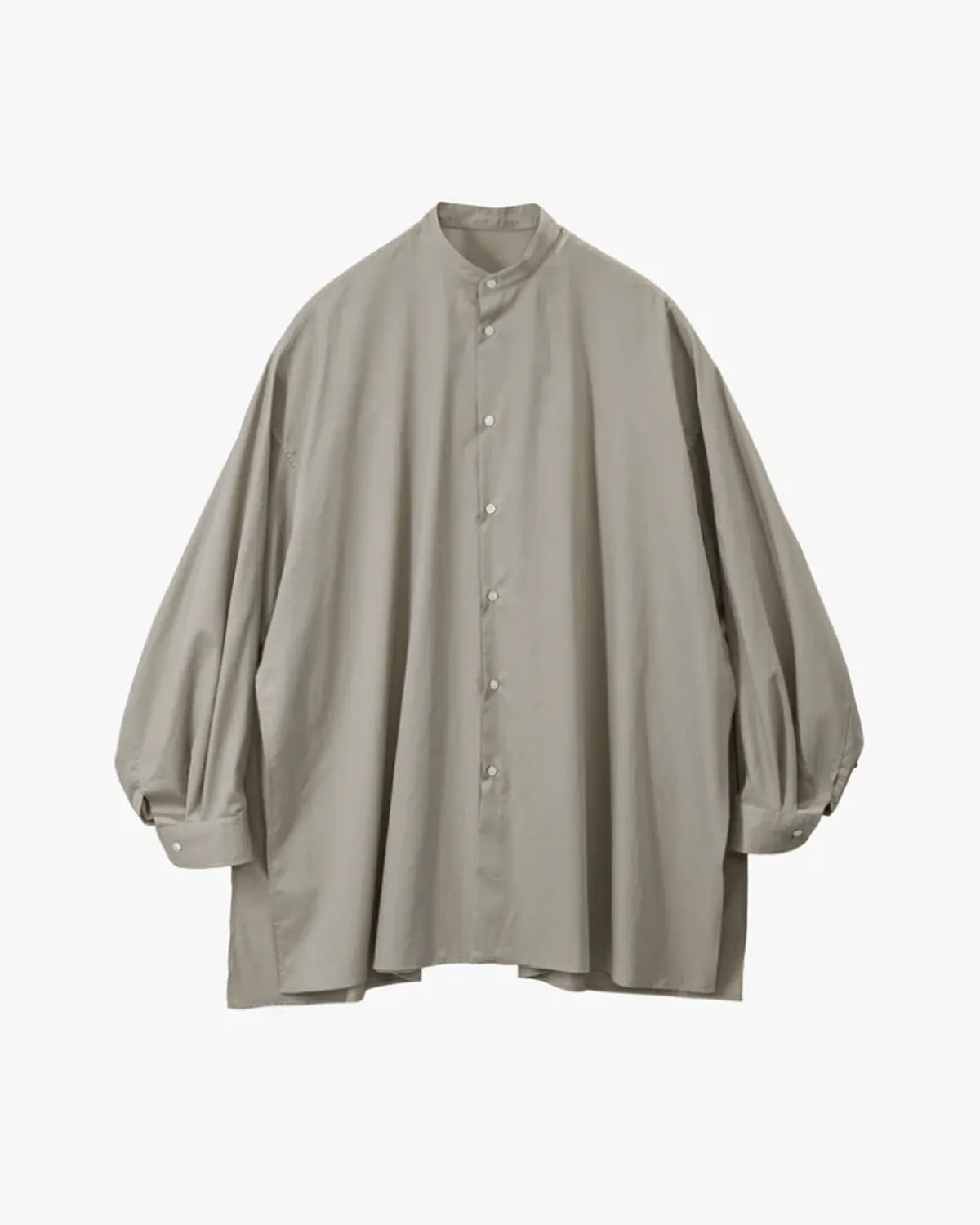 Graphpaper / Silicon Poplin Deep Slit Band Collar Shirt (GL253-50183)
