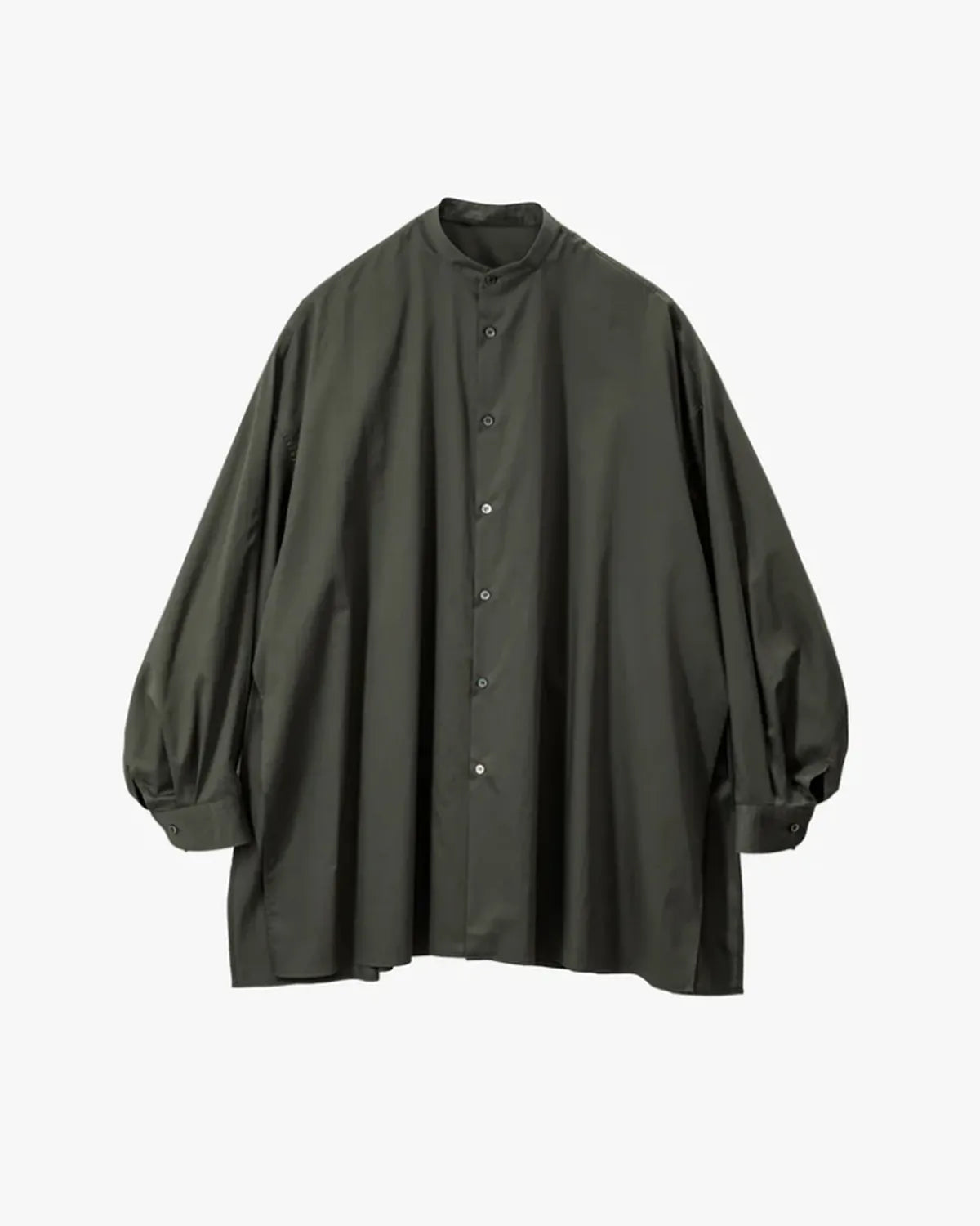 Graphpaper / Silicon Poplin Deep Slit Band Collar Shirt (GL253-50183)