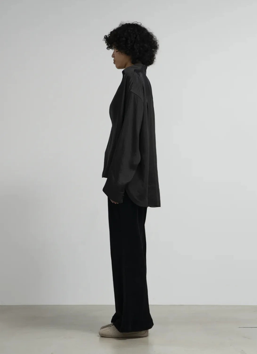 Graphpaper / Cupro Stripe Skipper Blouse (GL253-50415)