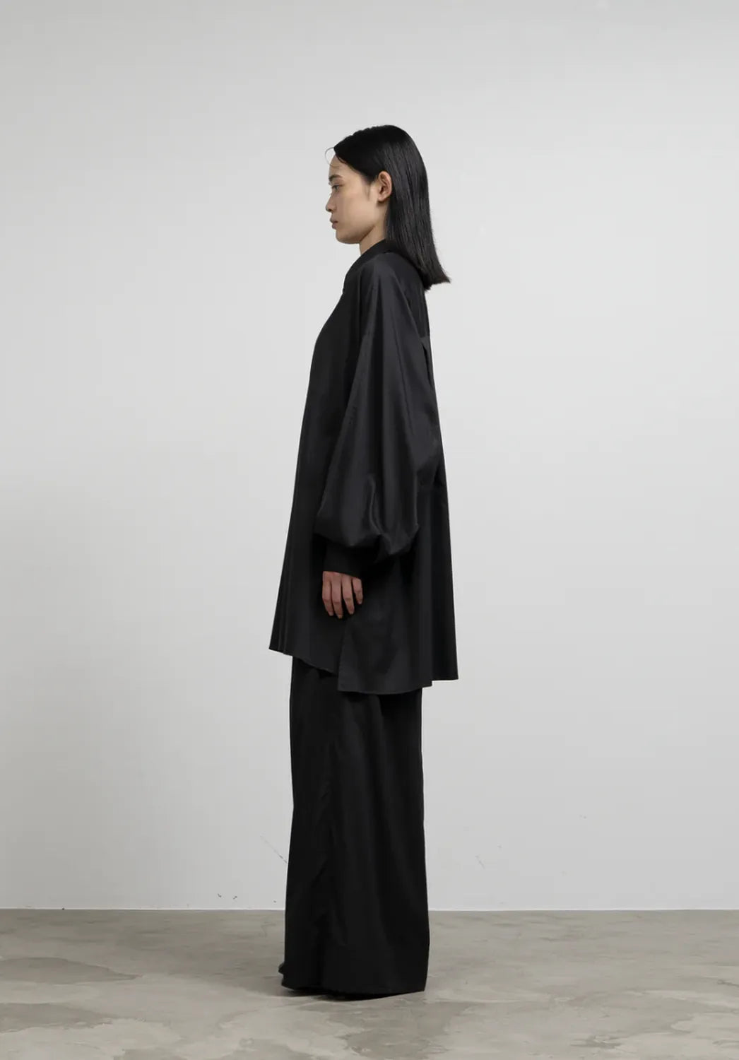 Graphpaper / Silicon Poplin Deep Slit Regular Collar Shirt (GL253-50182)