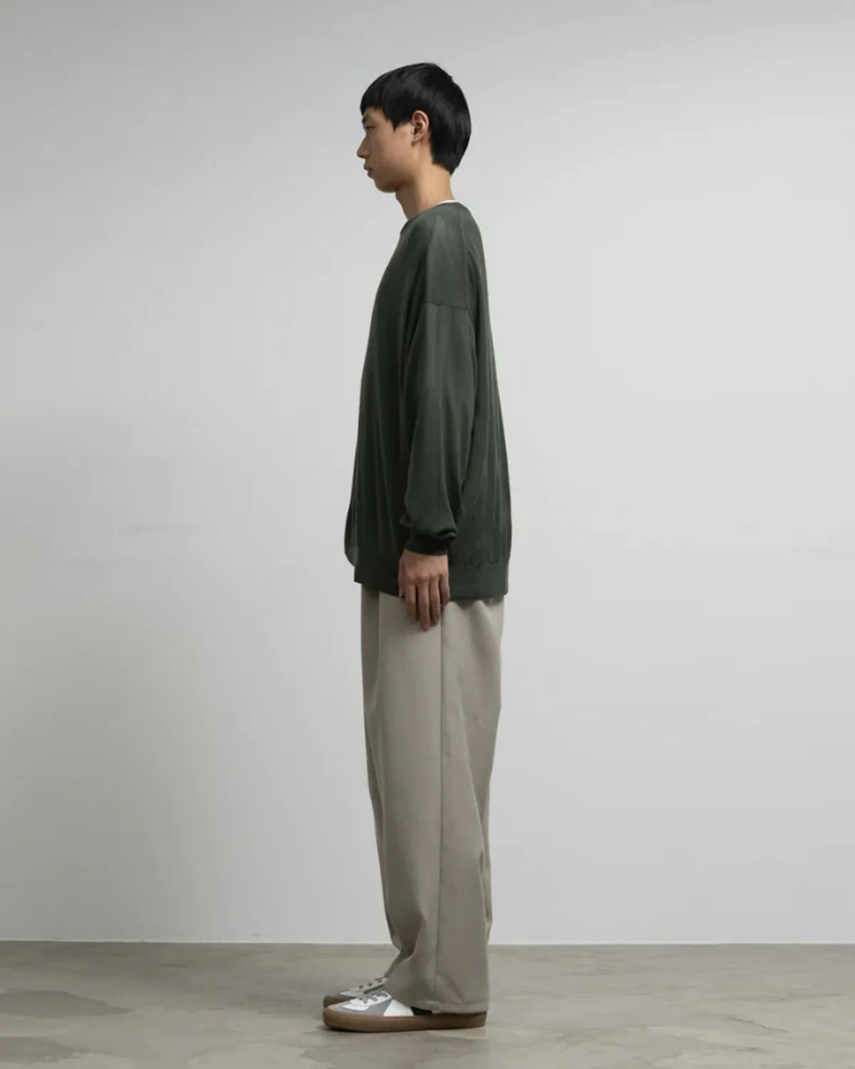 Graphpaper / High Gauge L/S Oversized Crew Neck Knit (GU253-80205C)