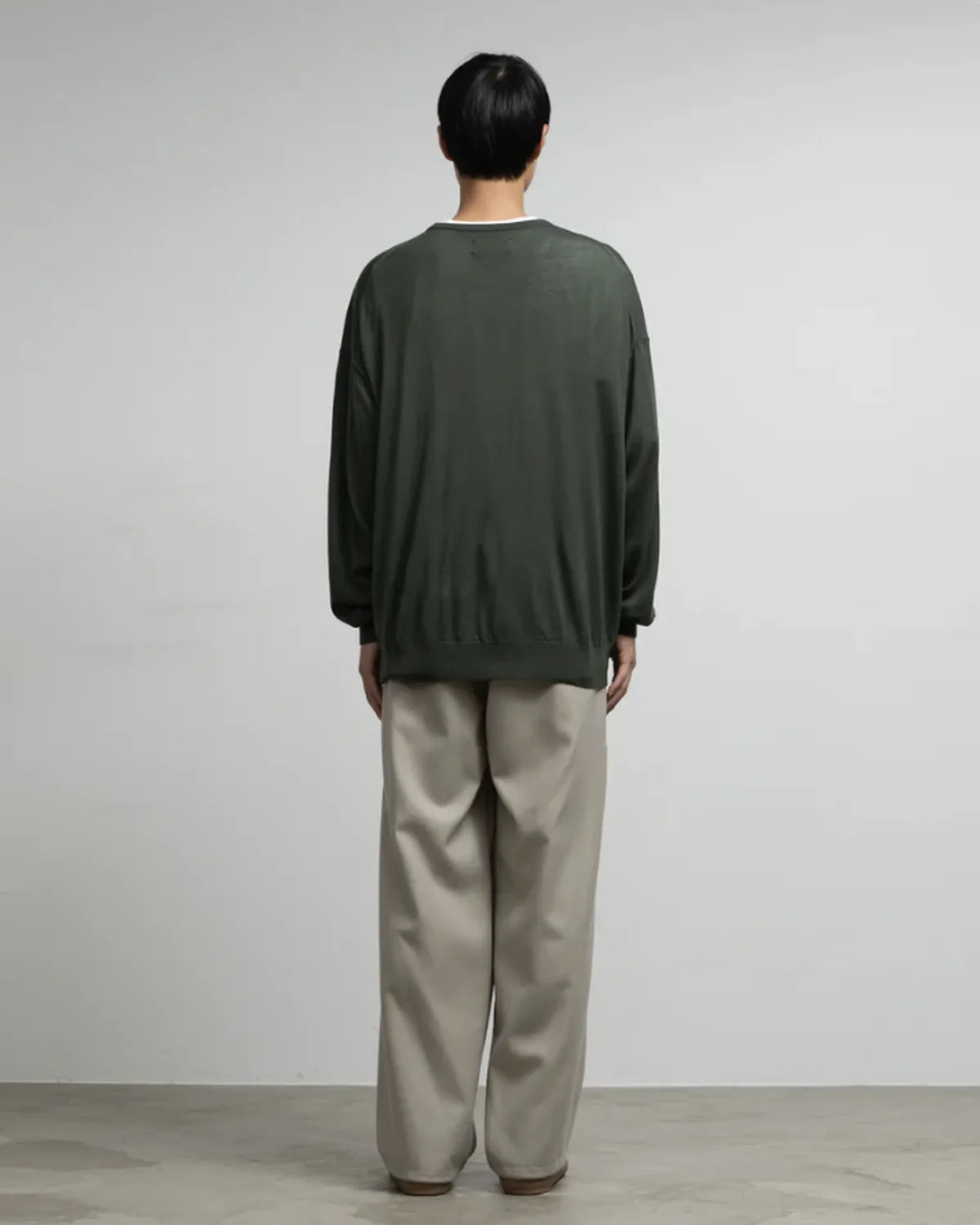Graphpaper / High Gauge L/S Oversized Crew Neck Knit (GU253-80205C)