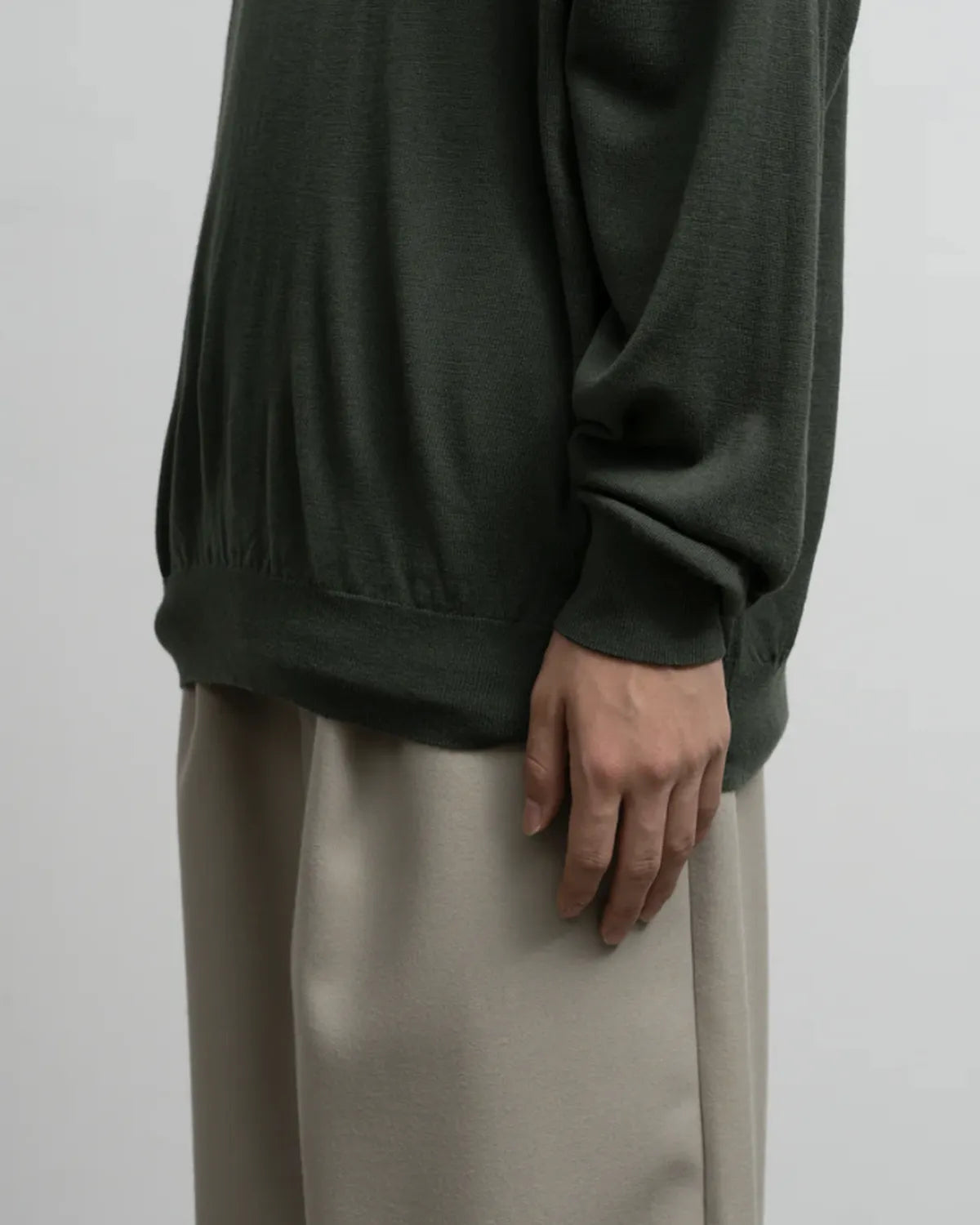 Graphpaper / High Gauge L/S Oversized Crew Neck Knit (GU253-80205C)