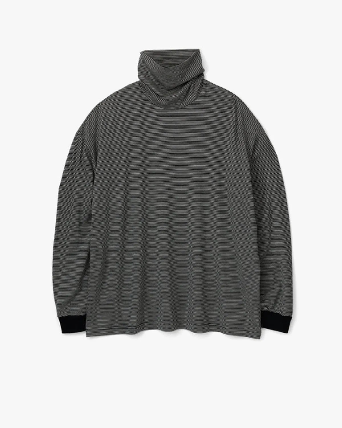 Graphpaper / Wool Border L/S Turtle Neck Tee (GU253-70231B)