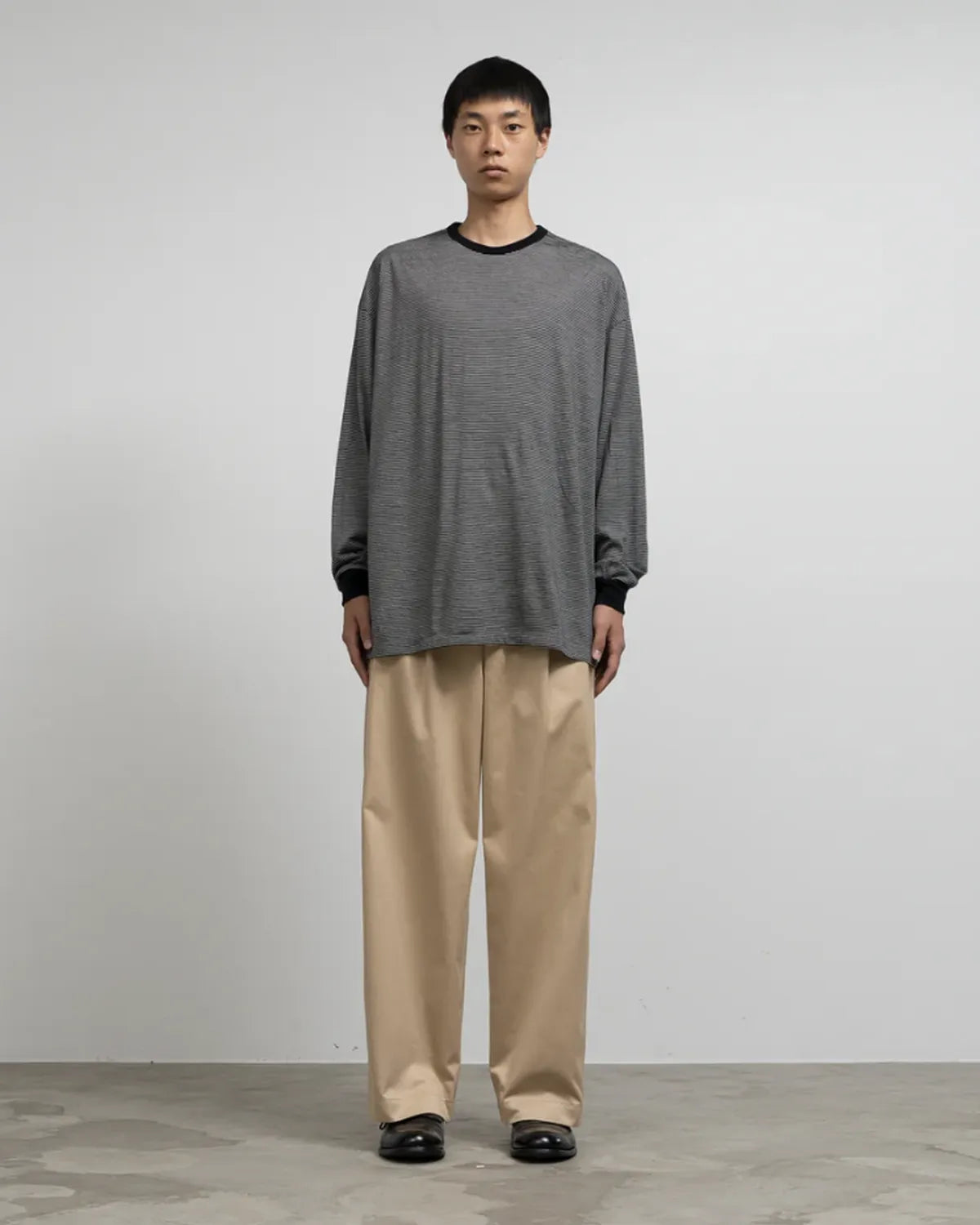 Graphpaper / Wool Border L/S Tee (GU253-70230B)