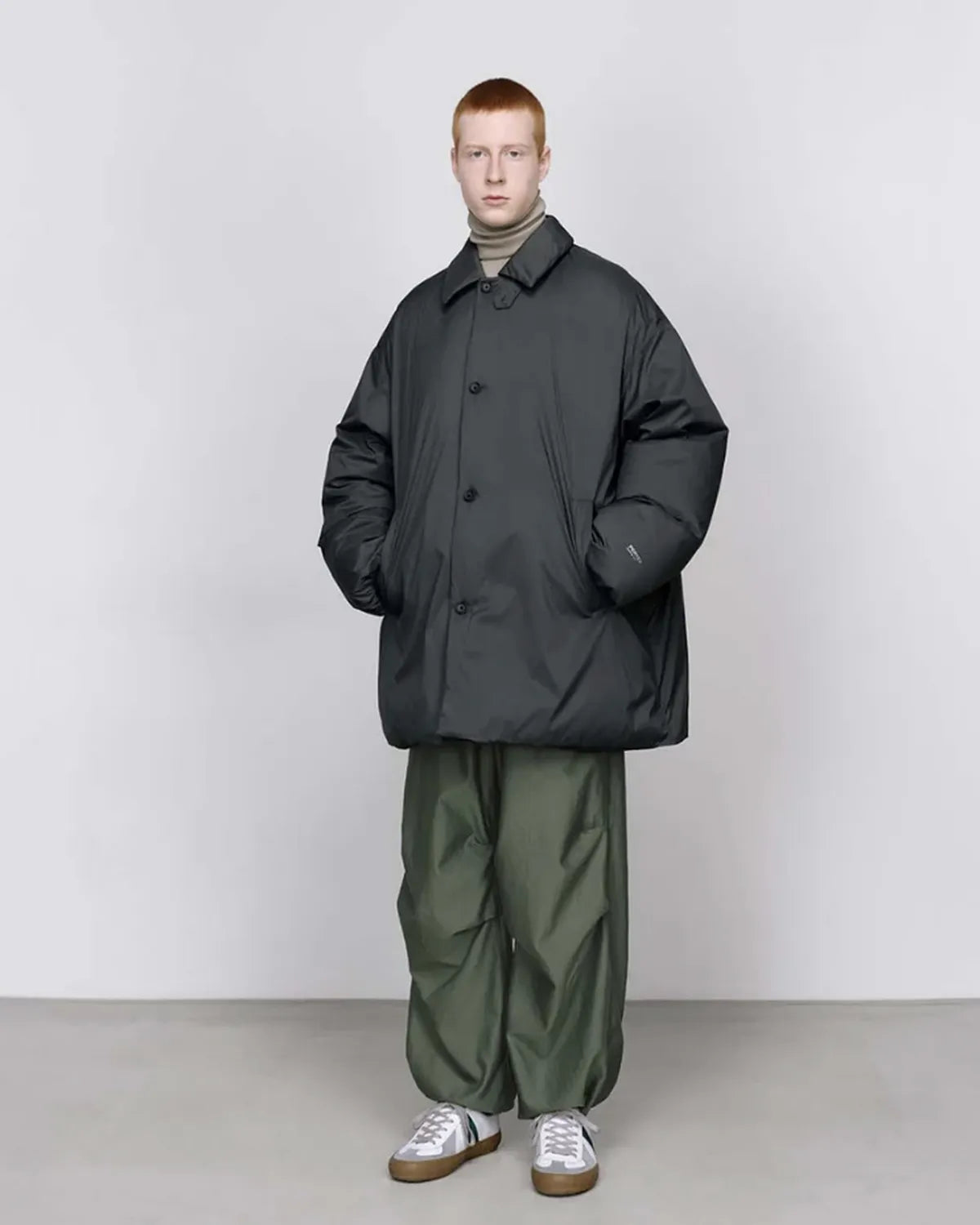 Graphpaper / Cotton Cupro Back Satin Military Pants (GM253-40345)