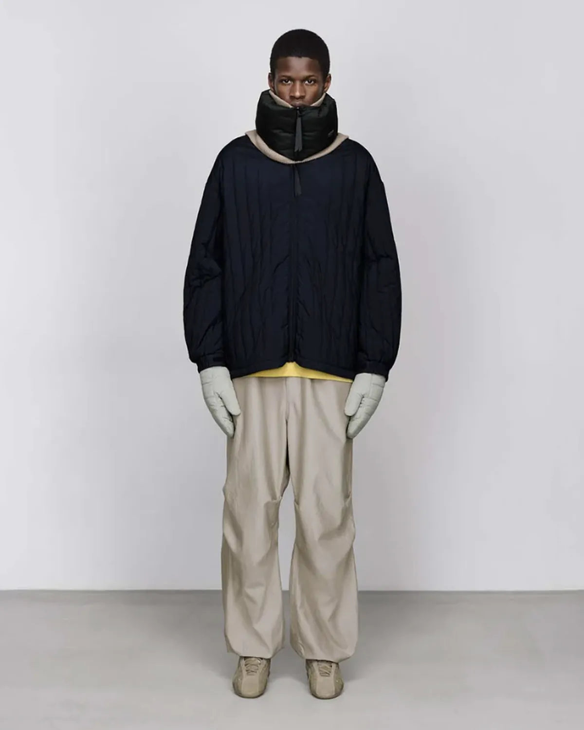 Graphpaper / Cotton Cupro Back Satin Military Pants (GM253-40345)
