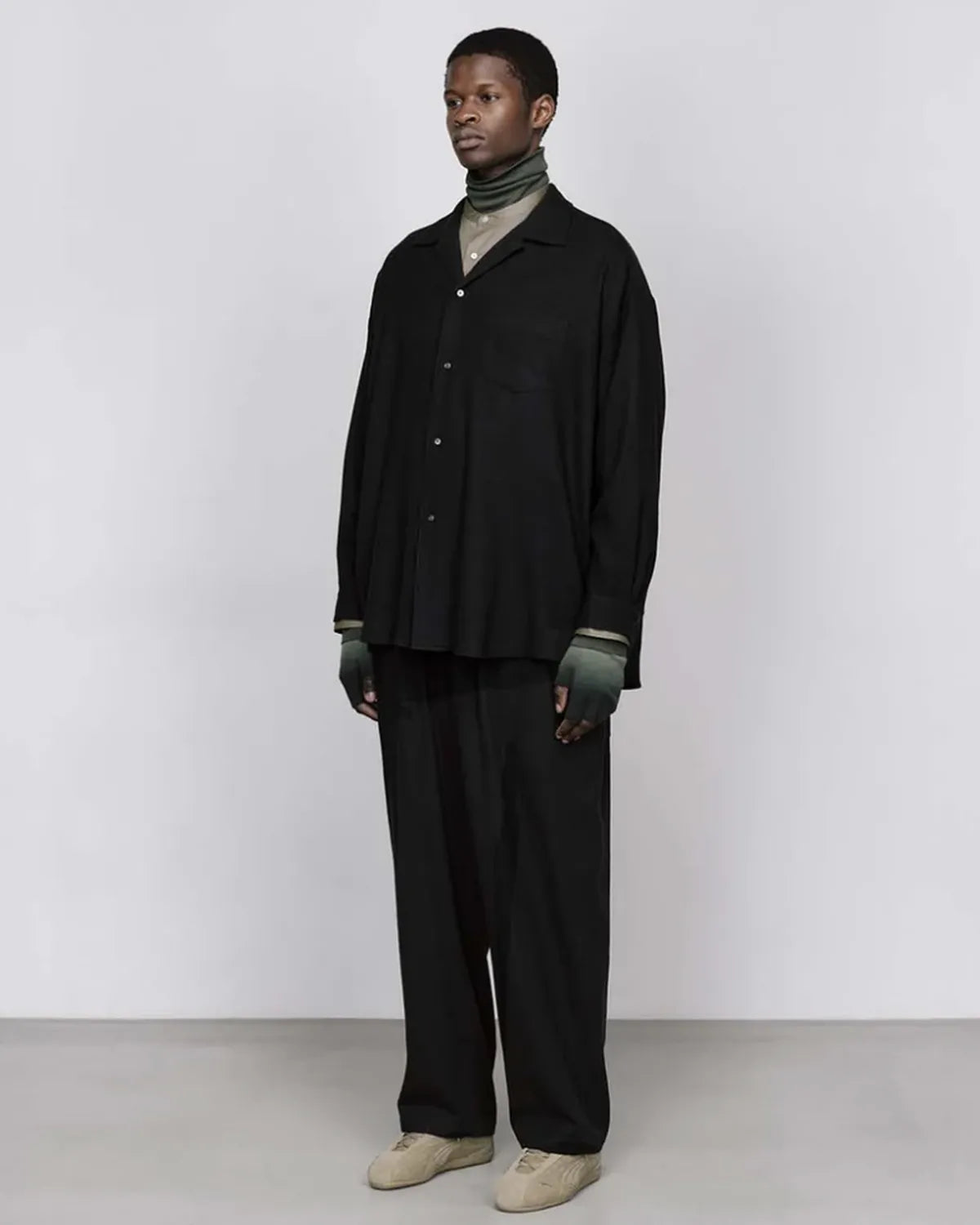 Graphpaper / Extra Fine Wool Viyella Sleeping Pants (GM253-40387)