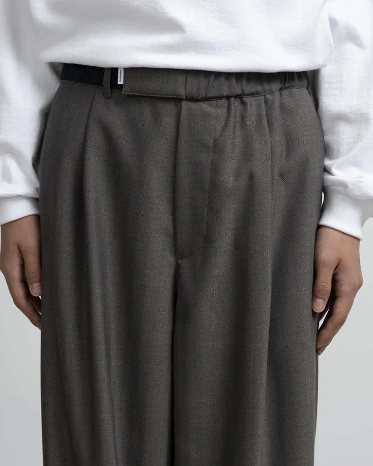 Graphpaper / Melange Herringbone Stripe Chef Track Pants (GM253-40335)
