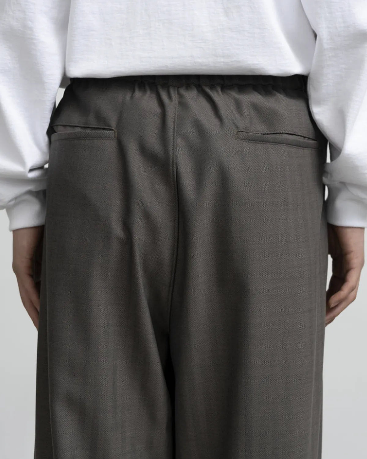 Graphpaper / Melange Herringbone Stripe Chef Track Pants (GM253-40335)