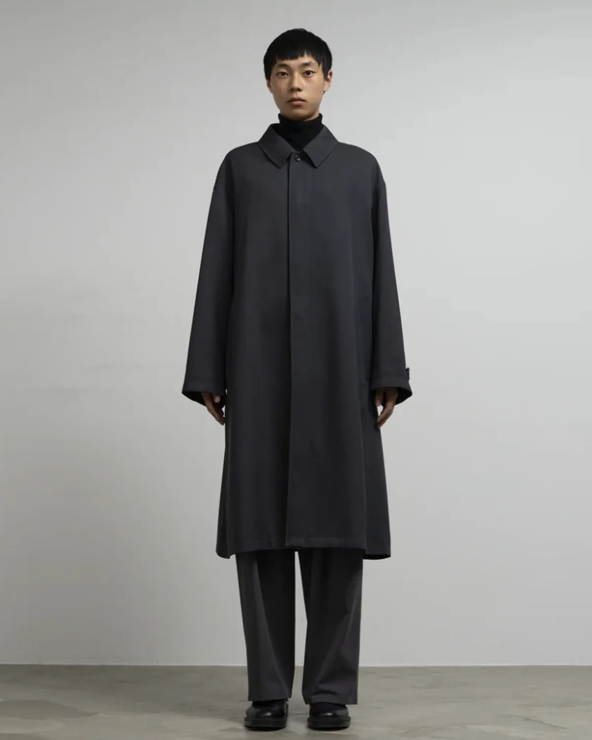 Graphpaper / Scale Off Wool Balmacaan Coat (GM253-10170B)