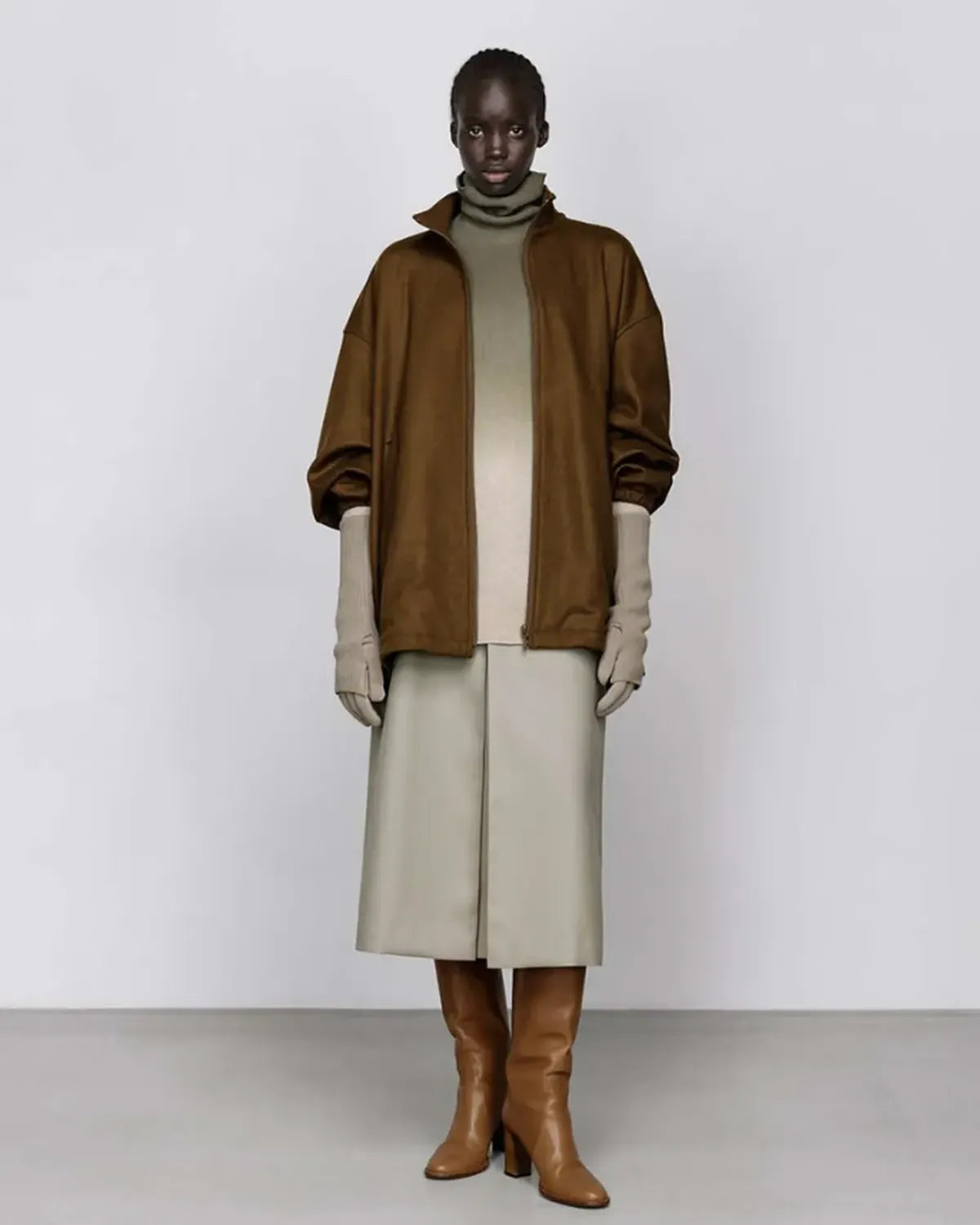 Graphpaper / Wool Smooth Flannel Track Blouson (GU253-30220B)