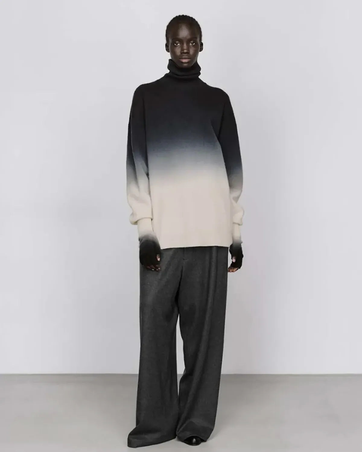 Graphpaper / Wool Smooth Flannel Easy Wide Pants (GU253-40223B)