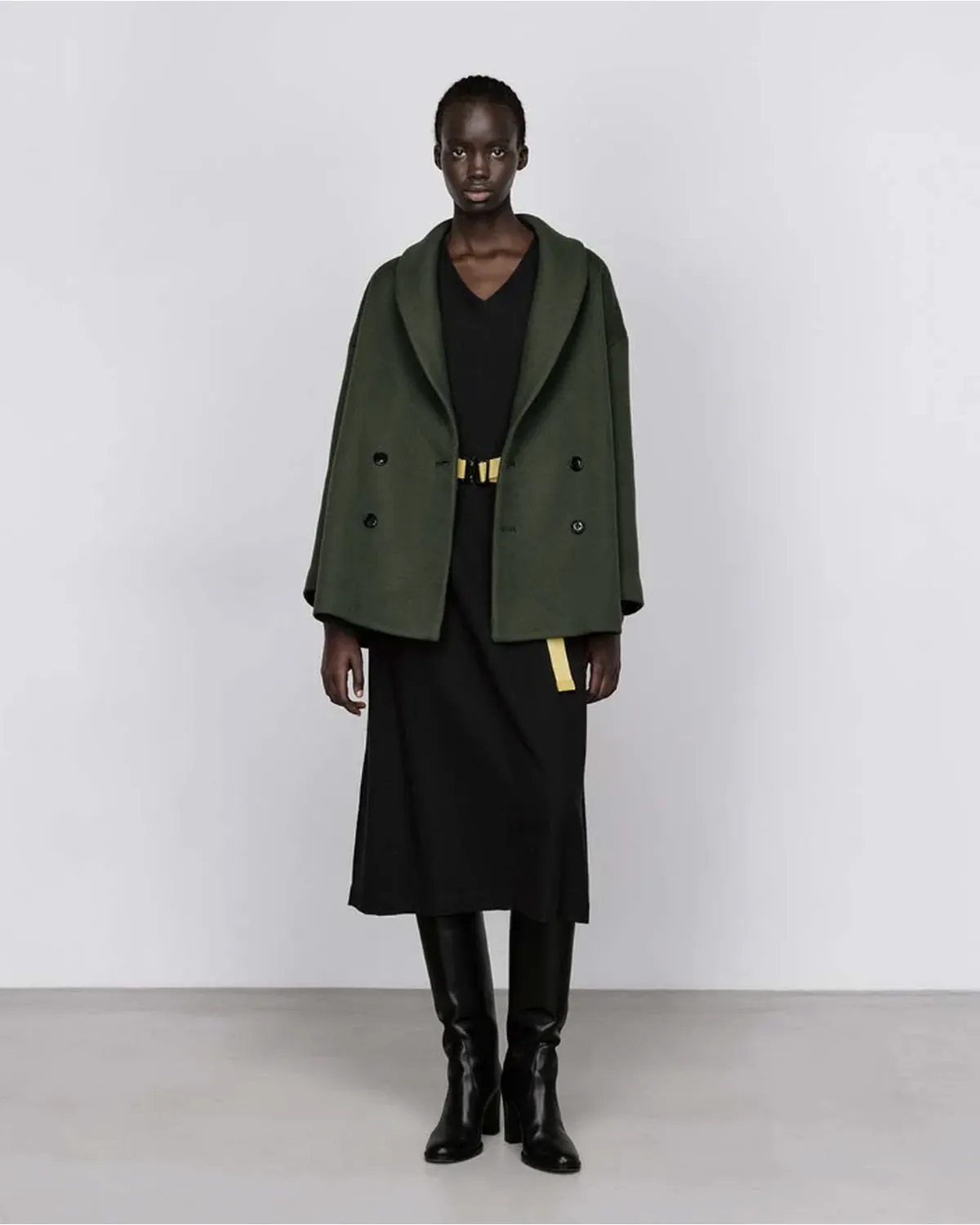 Graphpaper / Light Melton Shawl Collar Coat (GL253-10267C)