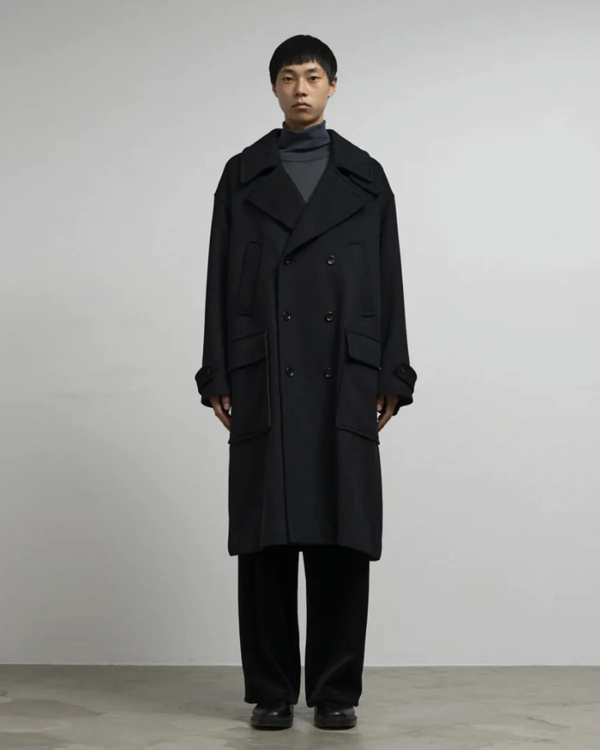 Graphpaper / Light Melton Pea Coat (GM253-10266B)
