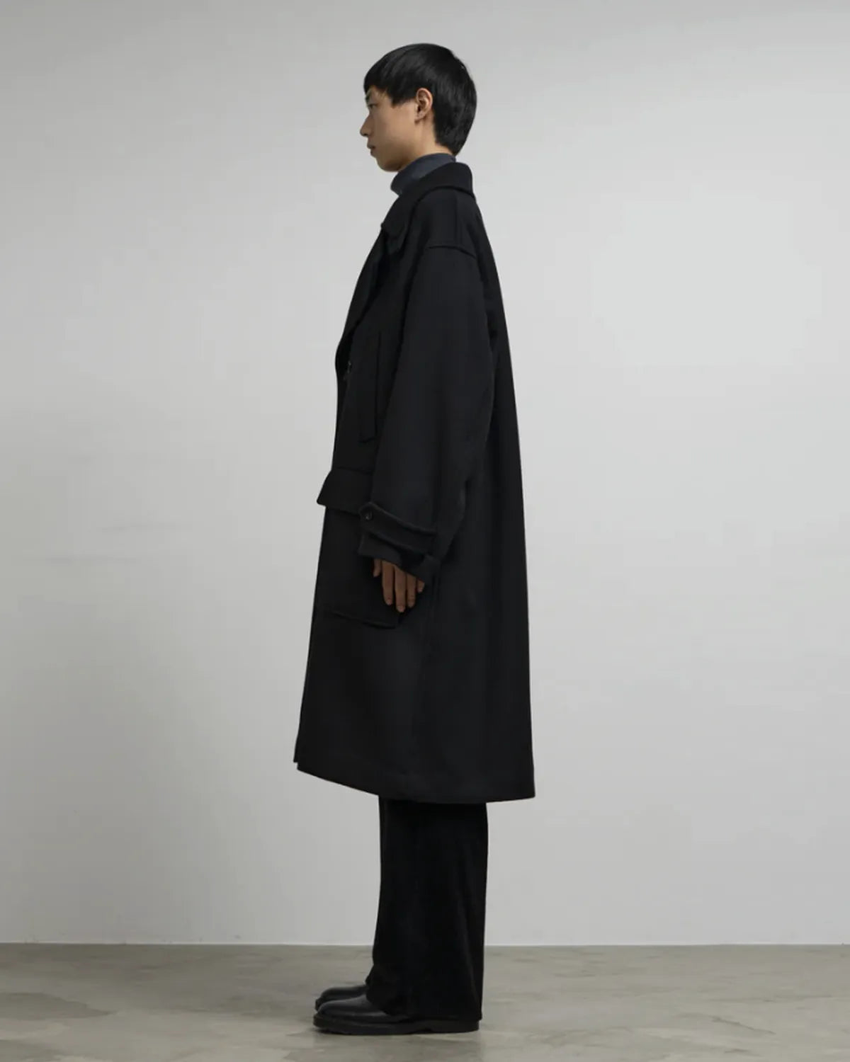 Graphpaper / Light Melton Pea Coat (GM253-10266B)